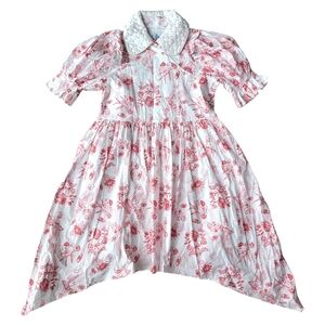 Unlogical Poem Cheongsam Irregular Pearl Collar Printed Dress NWT Medium